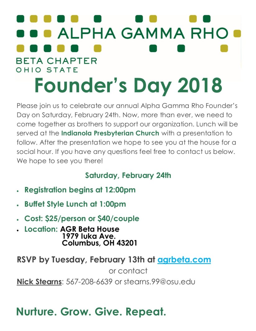 Founders Day Flyer